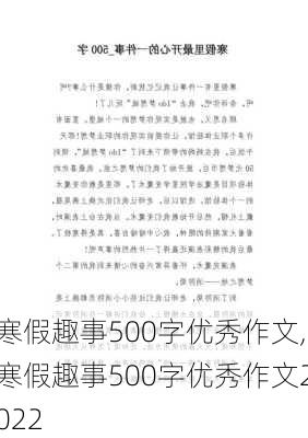 寒假趣事500字优秀作文,寒假趣事500字优秀作文2022-第3张图片-安安范文网