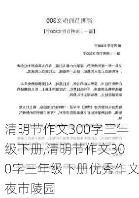 清明节作文300字三年级下册,清明节作文300字三年级下册优秀作文夜市陵园-第1张图片-安安范文网