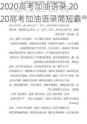 2020高考加油语录,2020高考加油语录简短霸气-第3张图片-安安范文网