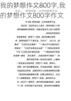 我的梦想作文800字,我的梦想作文800字作文-第1张图片-安安范文网