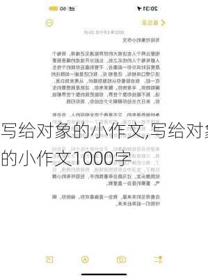 写给对象的小作文,写给对象的小作文1000字-第2张图片-安安范文网