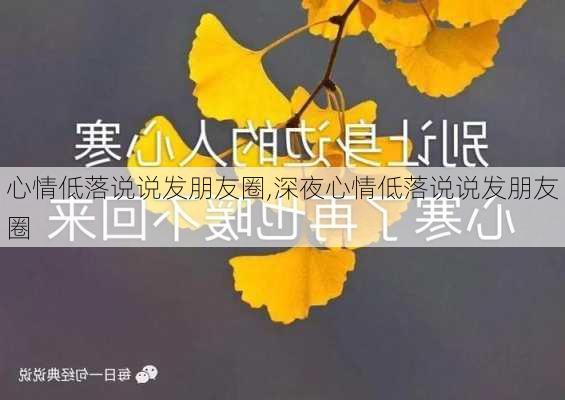 心情低落说说发朋友圈,深夜心情低落说说发朋友圈-第2张图片-安安范文网