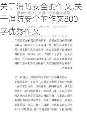 关于消防安全的作文,关于消防安全的作文800字优秀作文-第2张图片-安安范文网