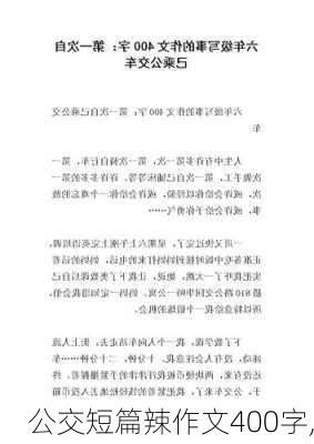 公交短篇辣作文400字,-第3张图片-安安范文网