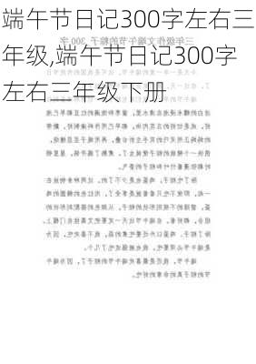 端午节日记300字左右三年级,端午节日记300字左右三年级下册-第2张图片-安安范文网