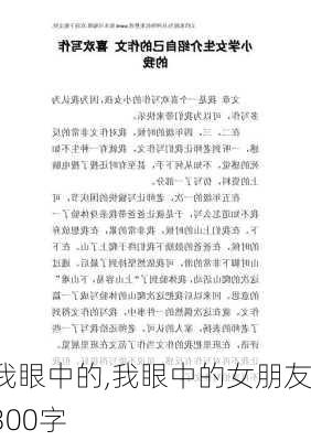 我眼中的,我眼中的女朋友300字-第3张图片-安安范文网