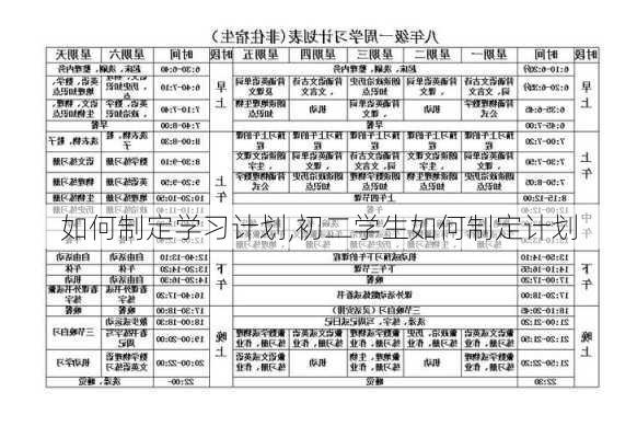 如何制定学习计划,初二学生如何制定计划-第1张图片-安安范文网