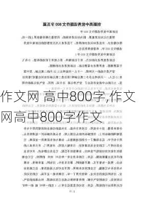 作文网 高中800字,作文网高中800字作文-第2张图片-安安范文网