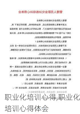 职业化培训心得,职业化培训心得体会-第3张图片-安安范文网