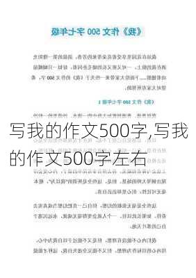 写我的作文500字,写我的作文500字左右-第1张图片-安安范文网