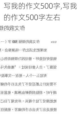 写我的作文500字,写我的作文500字左右-第3张图片-安安范文网