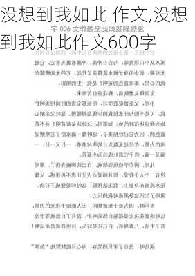 没想到我如此 作文,没想到我如此作文600字-第3张图片-安安范文网