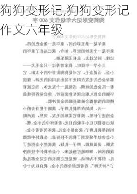 狗狗变形记,狗狗变形记作文六年级-第2张图片-安安范文网