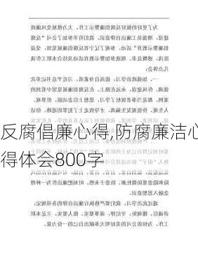 反腐倡廉心得,防腐廉洁心得体会800字-第2张图片-安安范文网