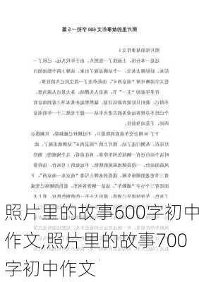 照片里的故事600字初中作文,照片里的故事700字初中作文-第1张图片-安安范文网