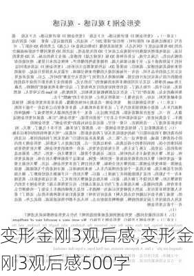 变形金刚3观后感,变形金刚3观后感500字-第2张图片-安安范文网