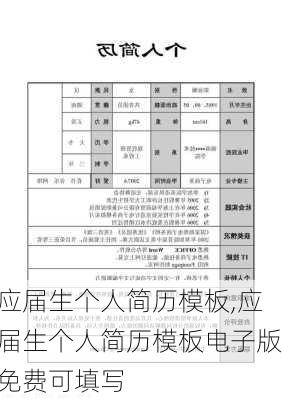 应届生个人简历模板,应届生个人简历模板电子版免费可填写-第1张图片-安安范文网