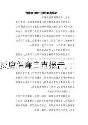 反腐倡廉自查报告,-第2张图片-安安范文网