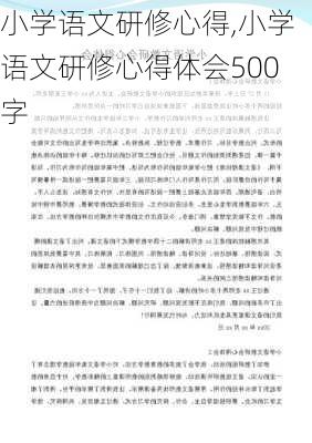 小学语文研修心得,小学语文研修心得体会500字-第1张图片-安安范文网