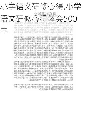 小学语文研修心得,小学语文研修心得体会500字-第3张图片-安安范文网