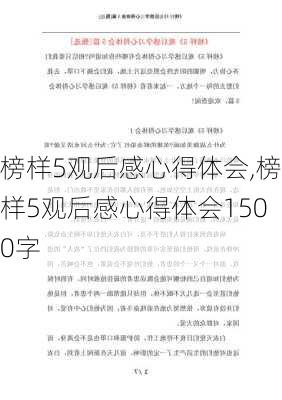 榜样5观后感心得体会,榜样5观后感心得体会1500字