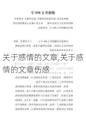 关于感情的文章,关于感情的文章伤感-第3张图片-安安范文网