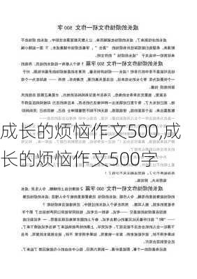 成长的烦恼作文500,成长的烦恼作文500字-第3张图片-安安范文网