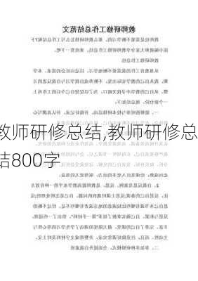 教师研修总结,教师研修总结800字-第3张图片-安安范文网