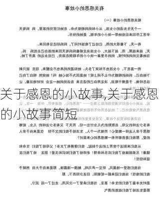 关于感恩的小故事,关于感恩的小故事简短-第2张图片-安安范文网