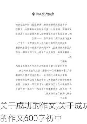 关于成功的作文,关于成功的作文600字初中-第3张图片-安安范文网