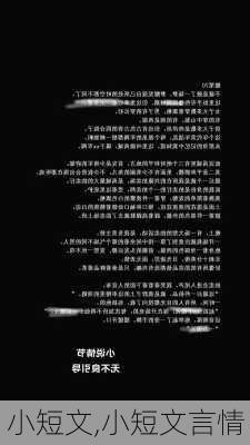 小短文,小短文言情-第1张图片-安安范文网