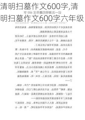 清明扫墓作文600字,清明扫墓作文600字六年级-第1张图片-安安范文网