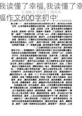 我读懂了幸福,我读懂了幸福作文600字初中-第3张图片-安安范文网