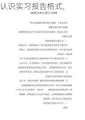 认识实习报告格式,-第2张图片-安安范文网