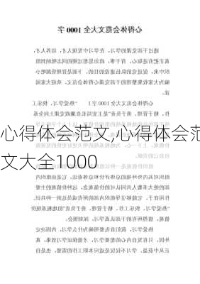 心得体会范文,心得体会范文大全1000-第2张图片-安安范文网