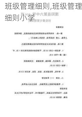 班级管理细则,班级管理细则小学-第2张图片-安安范文网