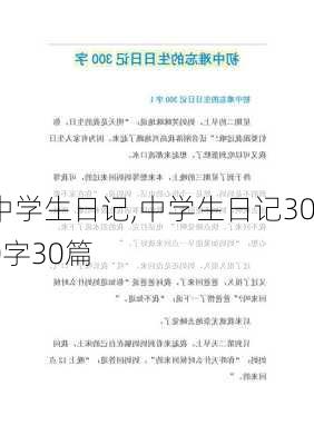 中学生日记,中学生日记300字30篇-第2张图片-安安范文网