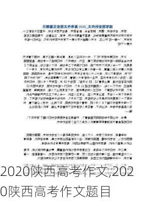 2020陕西高考作文,2020陕西高考作文题目-第1张图片-安安范文网