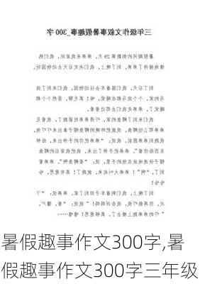 暑假趣事作文300字,暑假趣事作文300字三年级-第1张图片-安安范文网