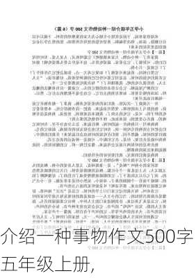 介绍一种事物作文500字五年级上册,-第3张图片-安安范文网