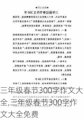 三年级春节300字作文大全,三年级春节300字作文大全免费-第2张图片-安安范文网