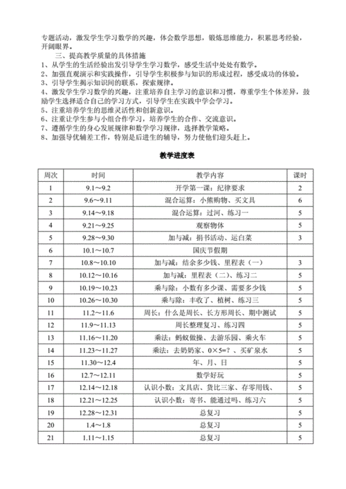 三年级数学上册复习计划,-第2张图片-安安范文网