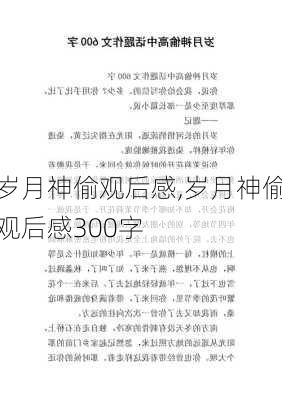 岁月神偷观后感,岁月神偷观后感300字-第3张图片-安安范文网