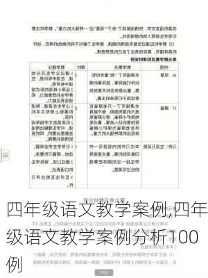 四年级语文教学案例,四年级语文教学案例分析100例-第2张图片-安安范文网