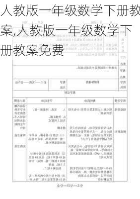 人教版一年级数学下册教案,人教版一年级数学下册教案免费-第2张图片-安安范文网