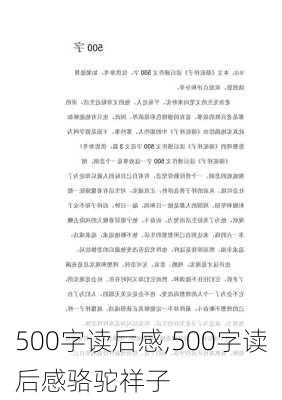 500字读后感,500字读后感骆驼祥子