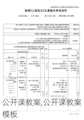 公开课教案,公开课教案模板-第3张图片-安安范文网