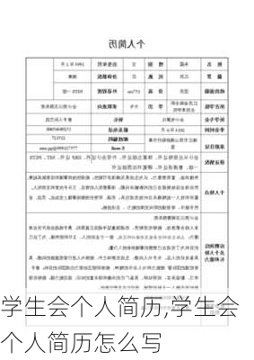 学生会个人简历,学生会个人简历怎么写-第2张图片-安安范文网