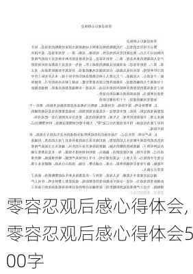 零容忍观后感心得体会,零容忍观后感心得体会500字