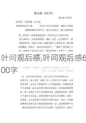 叶问观后感,叶问观后感600字-第2张图片-安安范文网